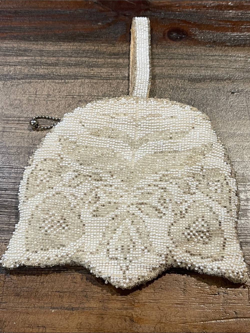 Early 1900’s Ivory Beaded Wristlet Coin Purse